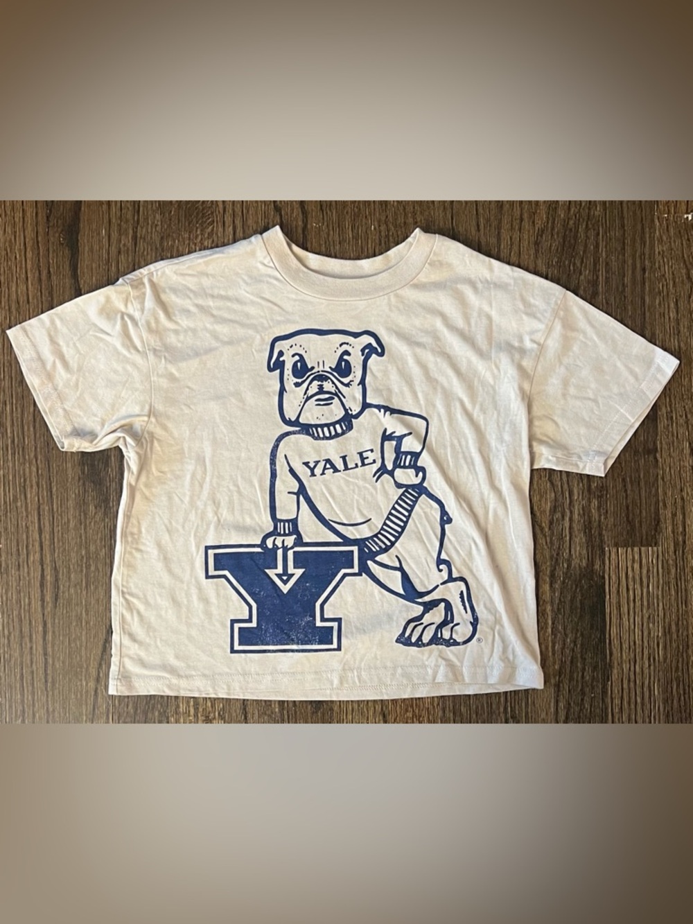 Yale University XS Cream Logo Tee